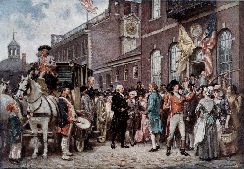 Jean Leon Gerome Ferris Washington's Inaugration at Philadelphia oil painting picture